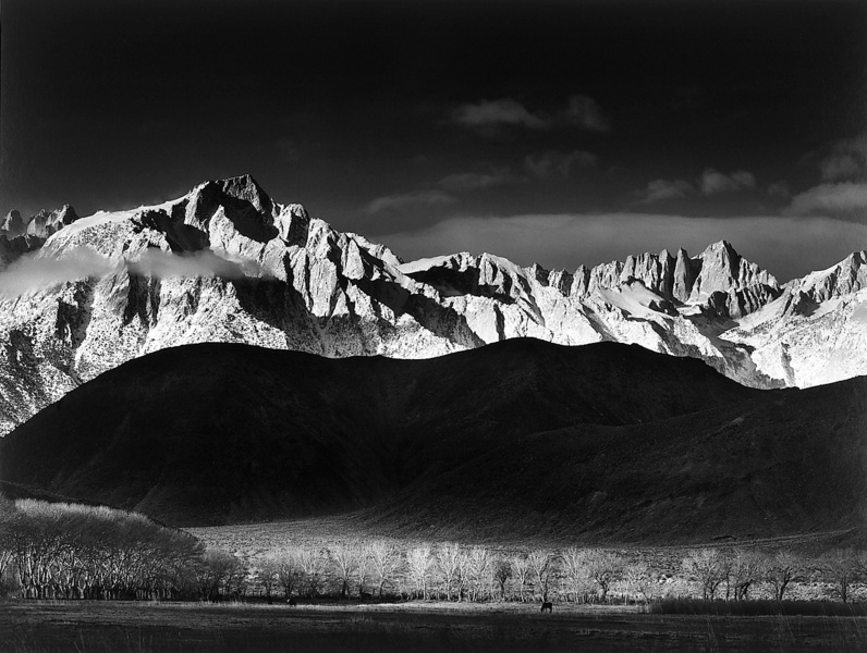 Ансел Адамс (Ansel Adams). Winter Sunrise, Sierra Nevada from Lone Pine, California, 1944
