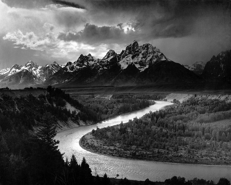 Ансел Адамс (Ansel Adams). The Tetons and the Snake River, Grand Teton National Park, Wyoming, 1942