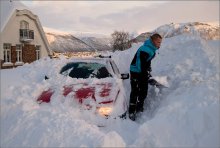 Находка / Последствия 3-х дневного снегопада. Норвегия. г. Тромсо