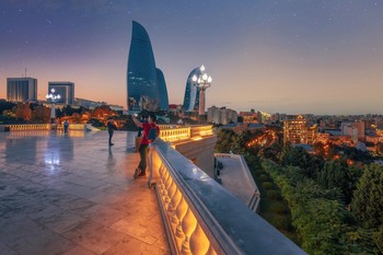 Баку, на смотровой площадке / Баку