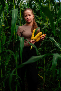 Букет из трёх початков кукурузы / модель Юлиана Смирнова