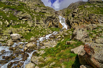 &nbsp; / Кавказ. Безенги. Водопад в ущелье Мижирги