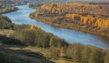 рыжая осень.. / река Клязьма,вид с Лысой горы,г. Гороховец