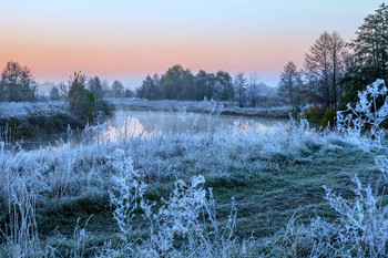 Утро морозное. / Озеро Рожок.
