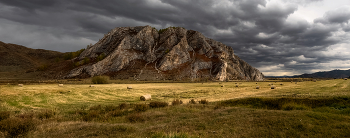 Гора Белый Камень. / Гора находится на правом берегу реки Чарыш. В ней находится знаменитая Усть-Канская пещера.