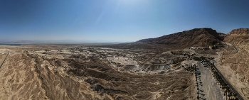 Пустыня Арава / Вид на национальный парк &quot;Масада&quot; Израиль