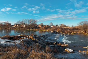 водопад на реке Осетр / Зарайск, река Осетр