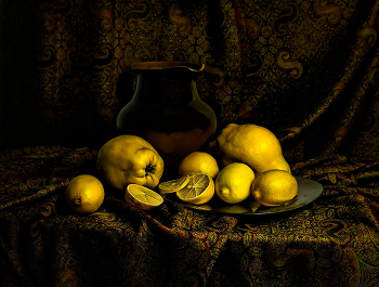 quince and lemons / айва, лимоны, натюрморт