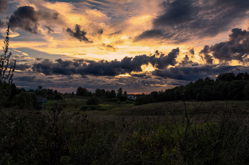 конец лета (закат) / сентябрь, закат, Подмосковье