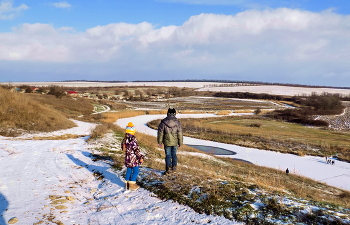 Зимний пейзаж / Зима, дети,даль,мороз и солнце