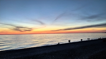 На море. / Закат.