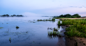 Утро на реке. / Конец лета, левый берег реки Ока.