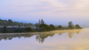 Заморозки и туман. / Осеннее утро на озере Сосновое. Мещера.