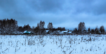Синим вечером под снегом. / ...