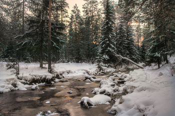 Вечерняя речка / Зимний вечер