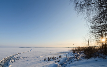 Морозный вечер / Беларусь. Озеро Нарочь.