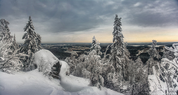 Зимняя панорама / Горный Урал зимой