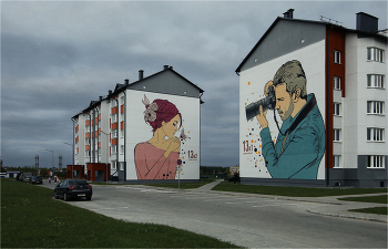 Соседи. / Новые дома в г.Столбцы, Беларусь.