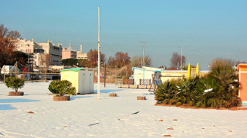 Снег в итальянском Римини / Снег в итальянском Римини