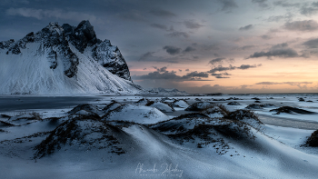 Зимний рассвет / Вестрахорн, Исландия