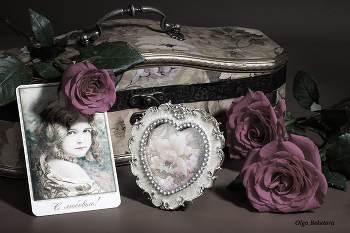 С любовью! / открытка и розы