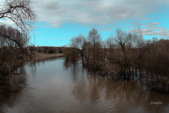 весенний разлив / река Шерна в Подмосковье
