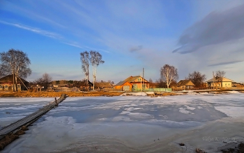 Весенний деревенский вечер / Томская область, село Нарым