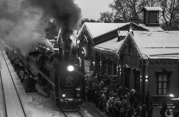 «Прибы́тие по́езда на вокза́л" / Фестиваль русское рождество прибытие поезда