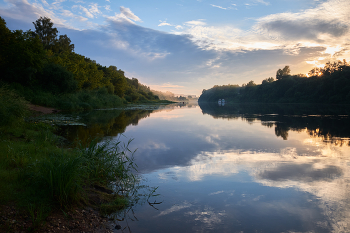 Закат на реке / Закат на зап. Двине. Витебск.
