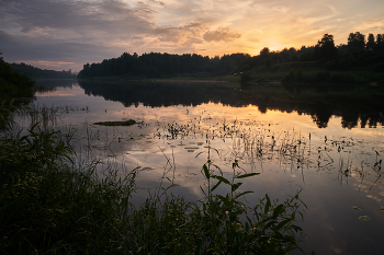 Закат на реке 2 / Закат на зап. Двине. Витебск.