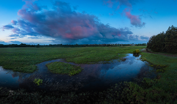 Заливные луга / Весенний рассвет над лугами реки Псёл.
Окрестности села Песчаное, Ивнянский район. Май, 2022 года. 
Из нового фотопроекта &quot;Земля Белгородская».