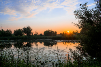 Утренний пейзаж. / Летний рассвет на озере Студёное.