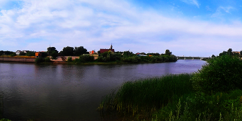 РЕКА ЦАРЕВ / Панорама реки Царев в Астрахани.