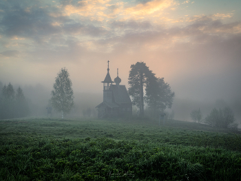 В утреннем тумане / Национальный парк Кенозеро