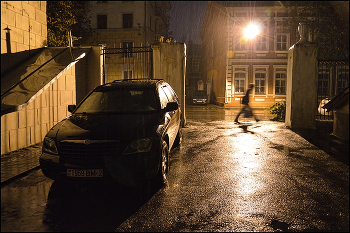 Под дождём / Дождливым вечером в Витебске.