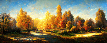 Golden hour / Golden autumn landscape