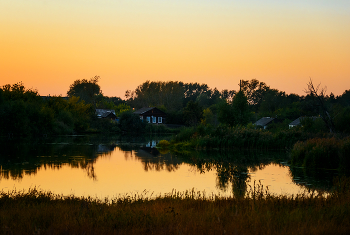 Сельский пруд... / Сентябрь, вечер, озеро...