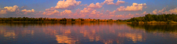 ПАНОРАМА &quot;ЛЕСА НА ВОЛГЕ&quot; / Река Волга близ Астрахани.