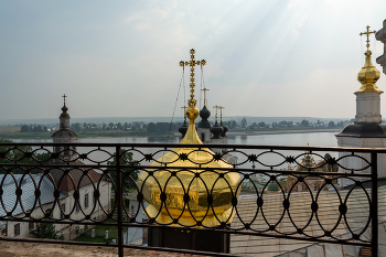 после дождя / вид на реку Сухона, Великий Устюг