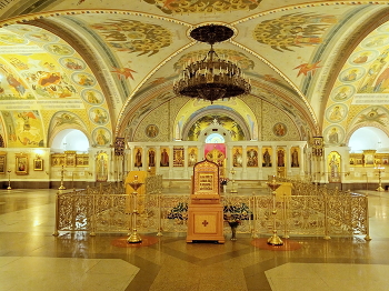 Интерьер храма / Интерьер храма Преображения Господня в Москве.