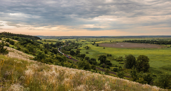 Меж холмов и болот пёстрой лентой бежит... / ...