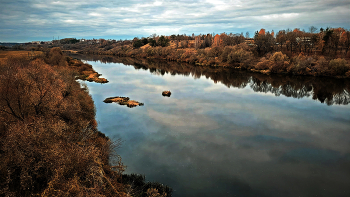 Осень на реке Угра. / Вторая по значимости река Калужской области – Угра – приток реки Оки.