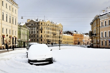 Из серии - Зимний Петербург / Зима в Санкт-Петербурге. &quot;Мокрая&quot; печать. 30х45 см