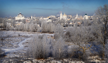 Иней / Арзамас. Вид на центральную историческую часть города с Ивановских бугров.