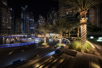 Dubai Marina Lights / Ночное освещение Дубай Марины