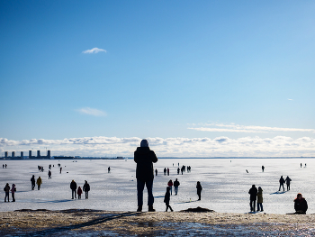 Люди и лёд / г. Санкт-Петербург, Финский залив