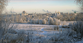 Морозным днём / Вид на город с Ивановских бугров. Арзамас.