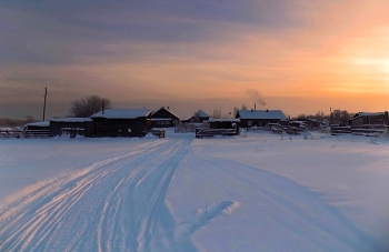 Зимний вечер на деревне... / Томская область. Село Нарым