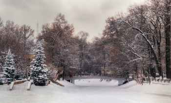 Зима в Центральном парке отдыха... / г. Алматы.