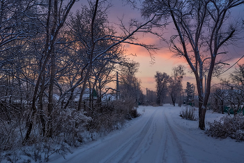утро в деревне / Зимнее утро в Приморье..